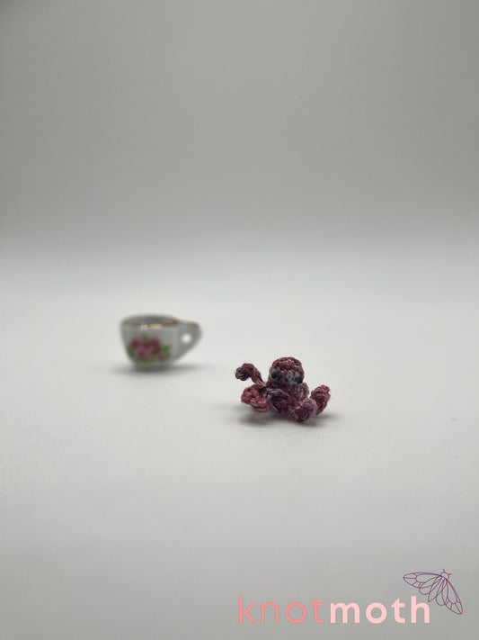 eden octopus micro crochet teacup trinket