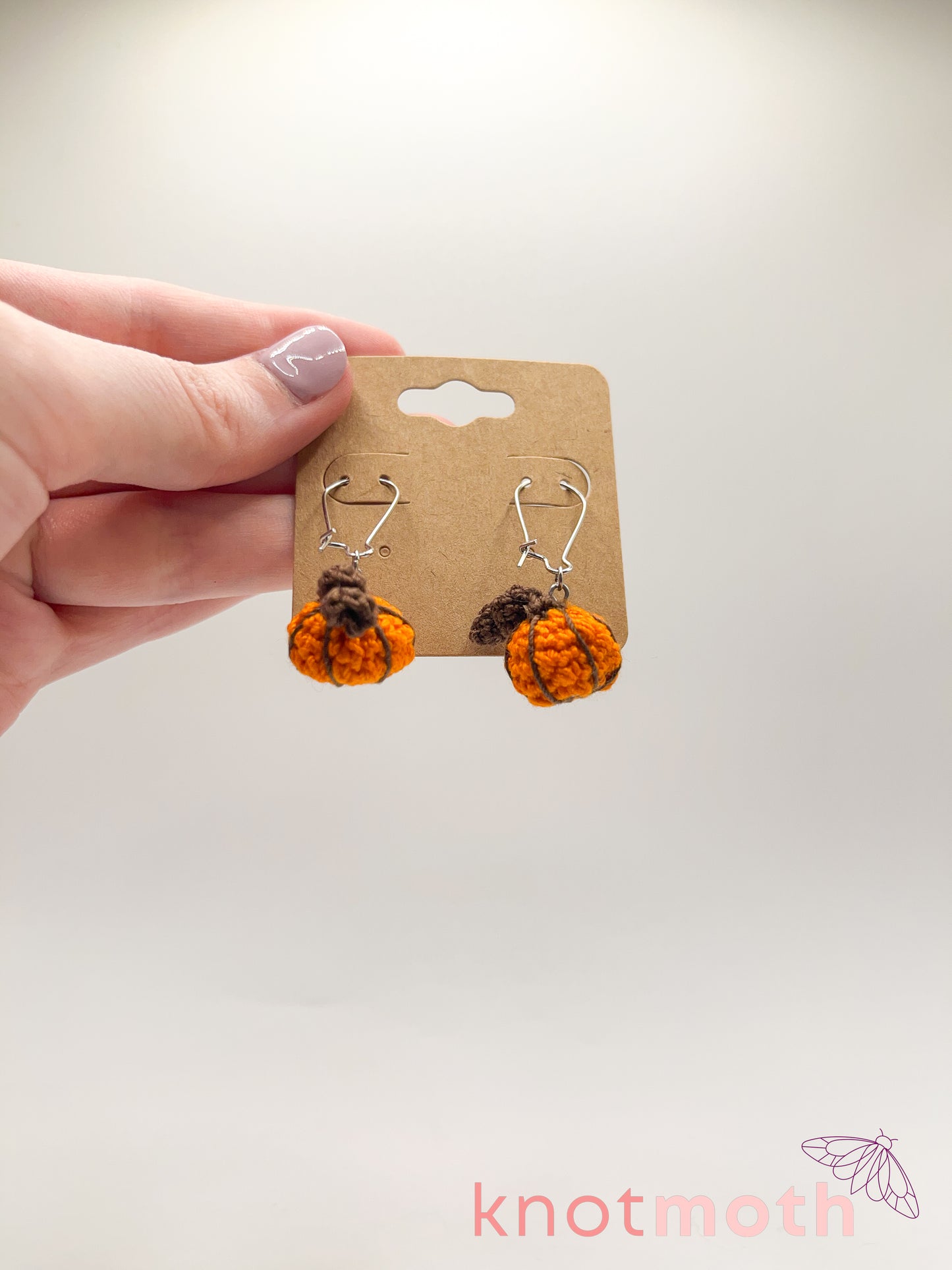 pumpkin patch micro crochet earrings