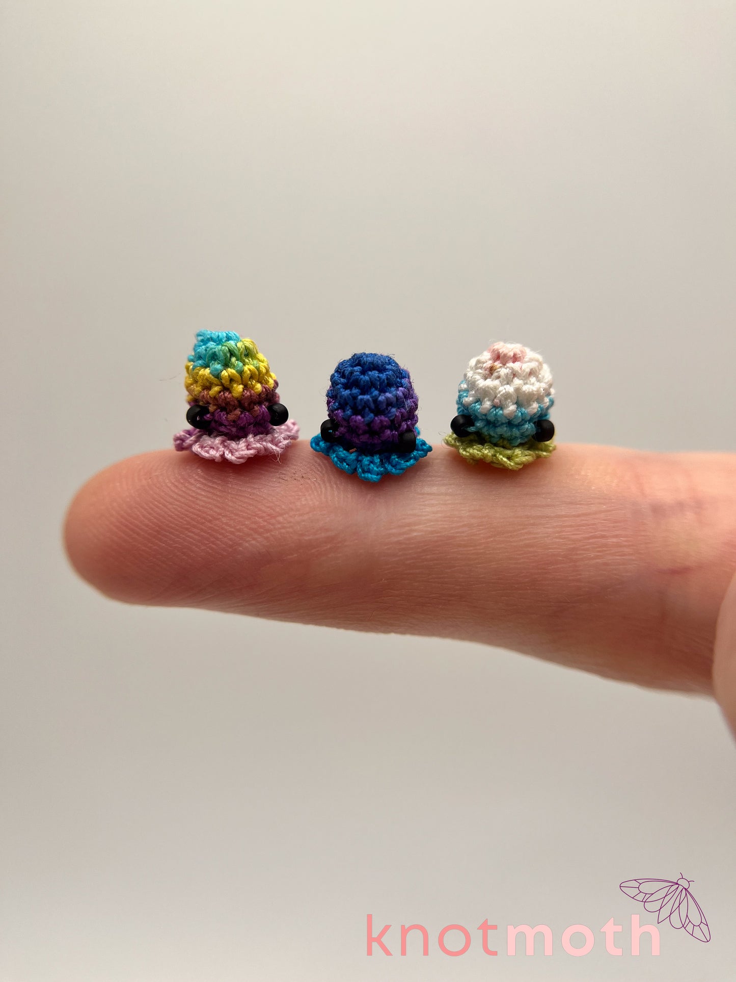 baby octo micro crochet trinket jar