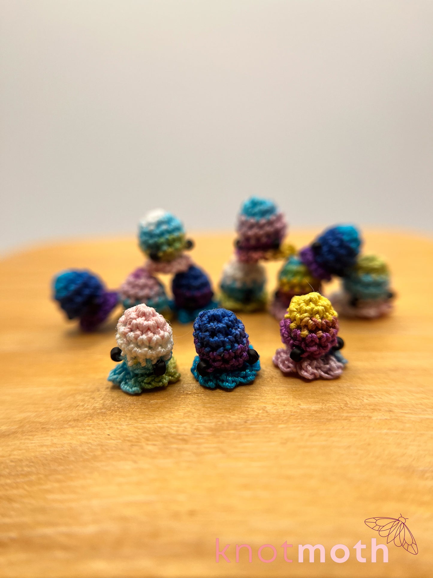 baby octo micro crochet trinket jar