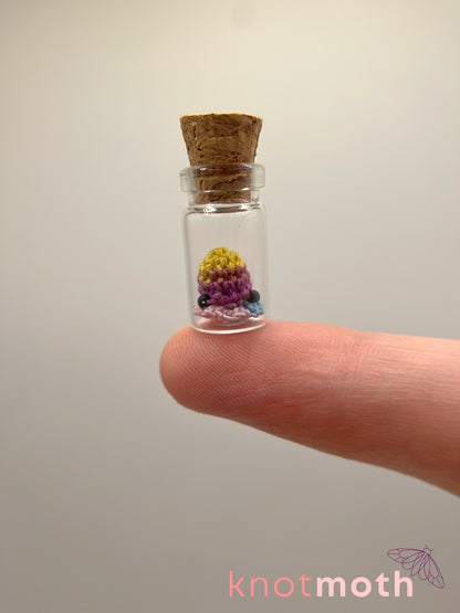 baby octo micro crochet trinket jar