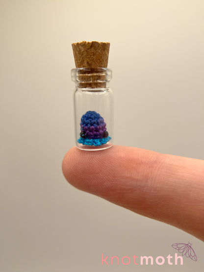 baby octo micro crochet trinket jar