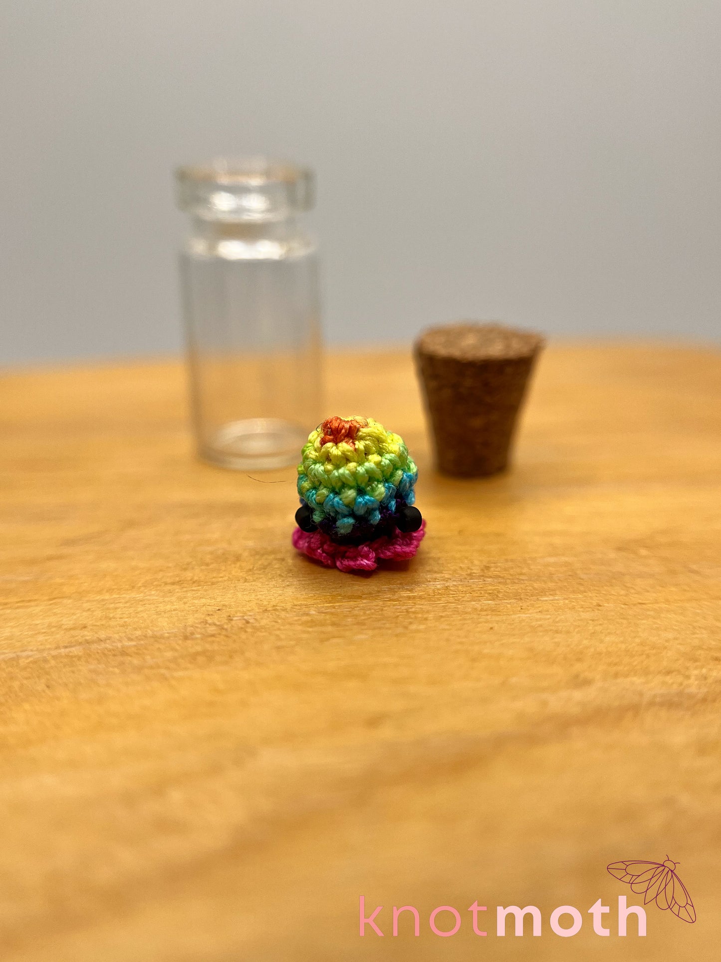 baby octo micro crochet trinket jar