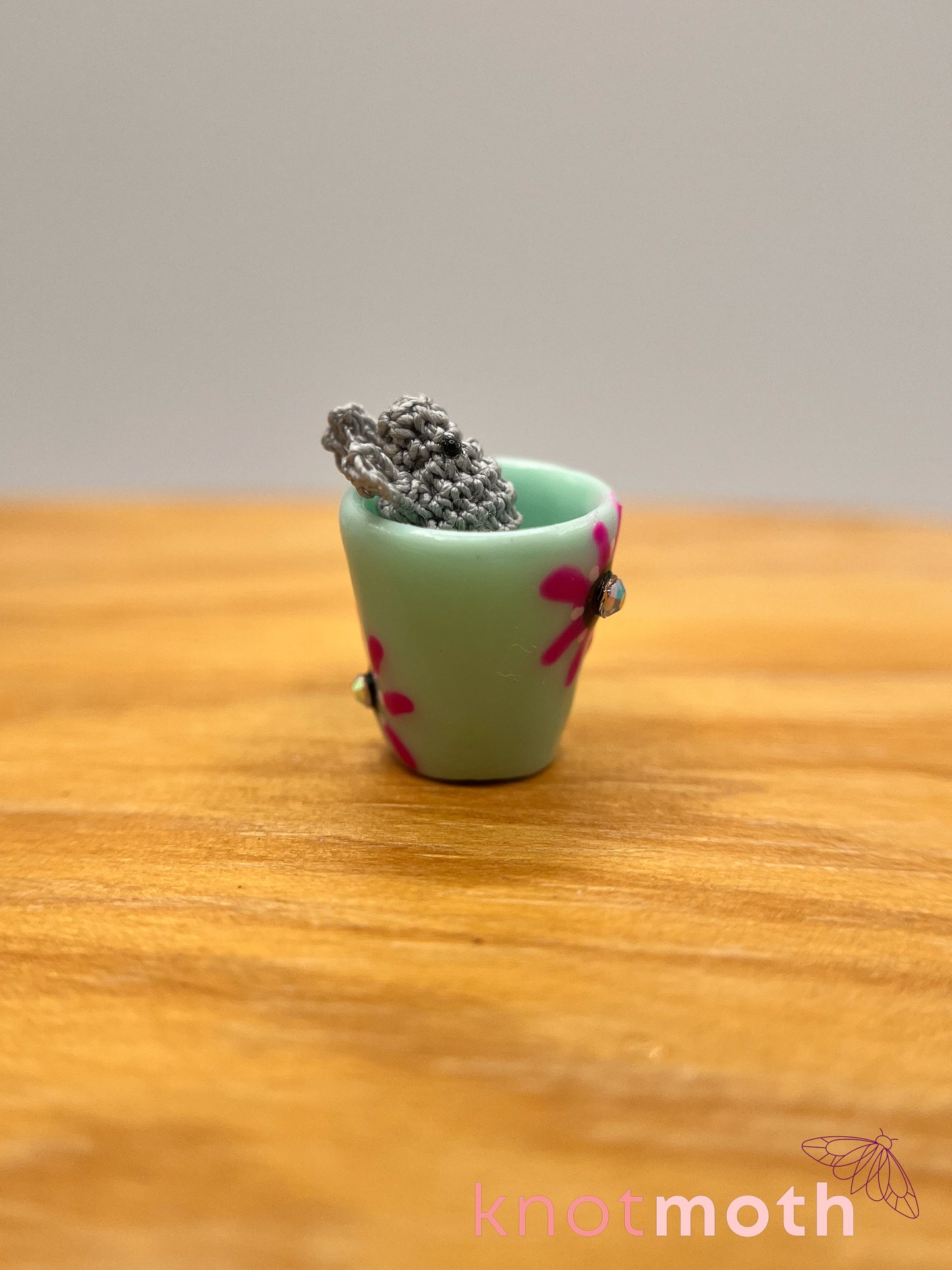 mari manatee micro crochet mug trinket