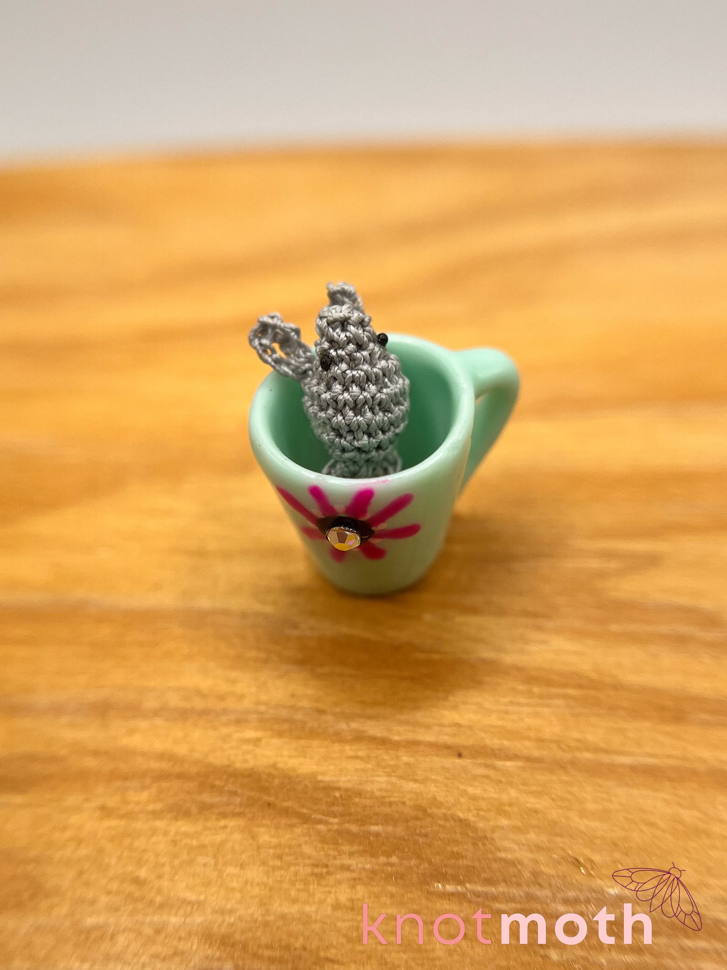 mari manatee micro crochet mug trinket