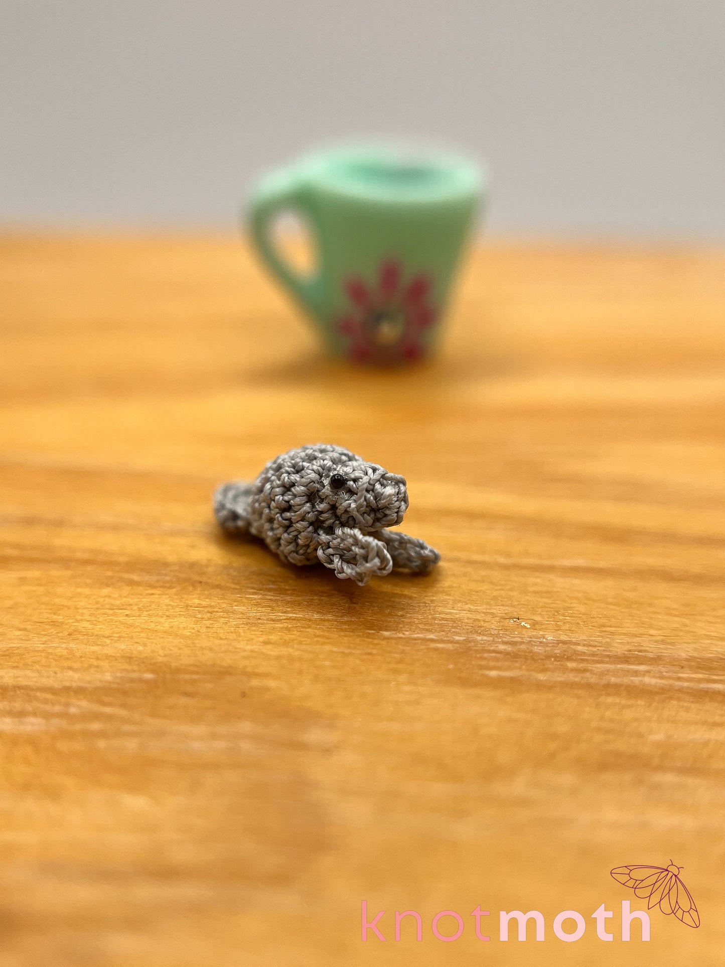 mari manatee micro crochet mug trinket