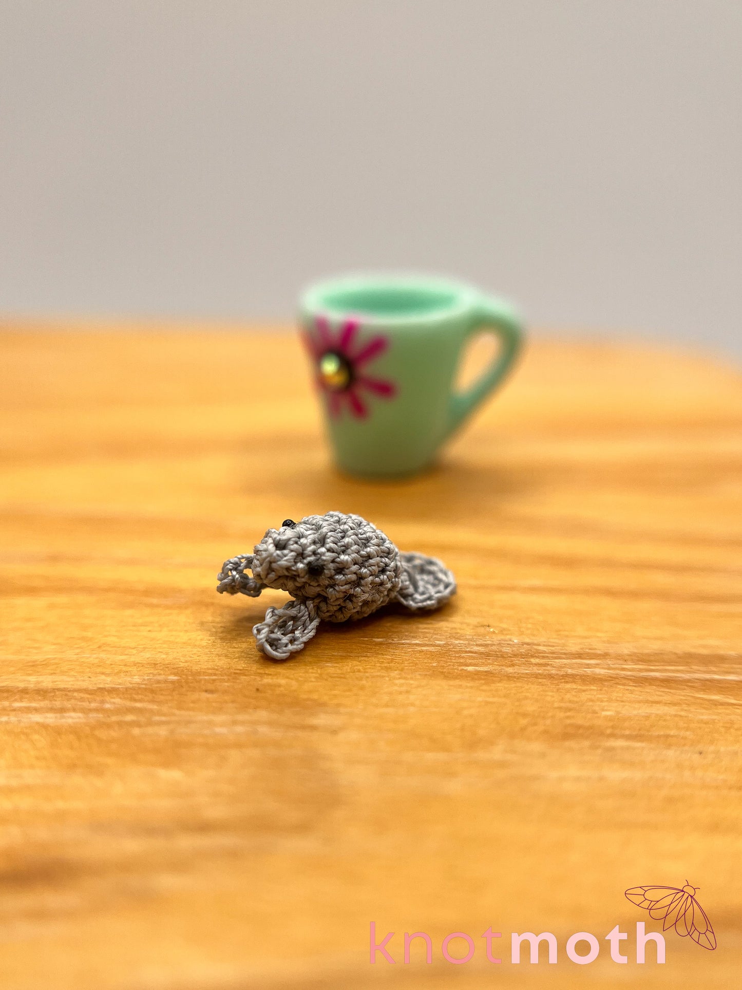 mari manatee micro crochet mug trinket