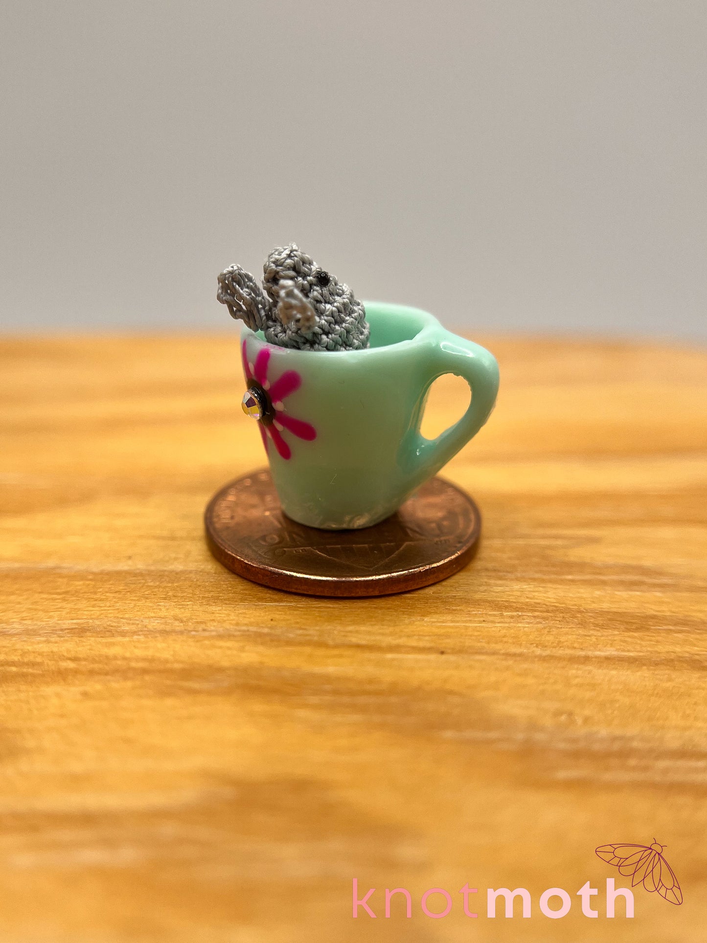 mari manatee micro crochet mug trinket