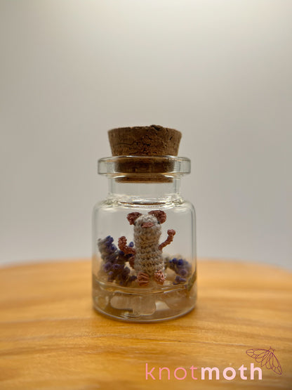 melody mouse micro crochet jar