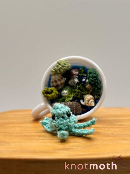 lu jellyfish micro crochet teacup trinket