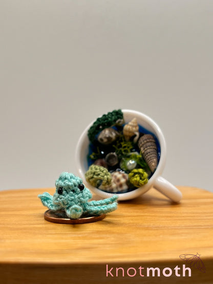 lu jellyfish micro crochet teacup trinket