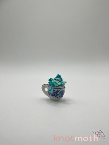 sally squid micro crochet teacup trinket