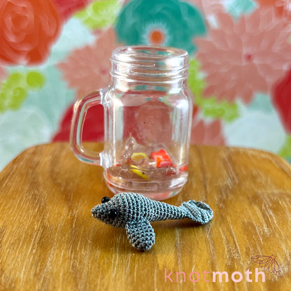 Annie Mana-tea Micro Crochet Manatee Tea Mason Jar (removable)