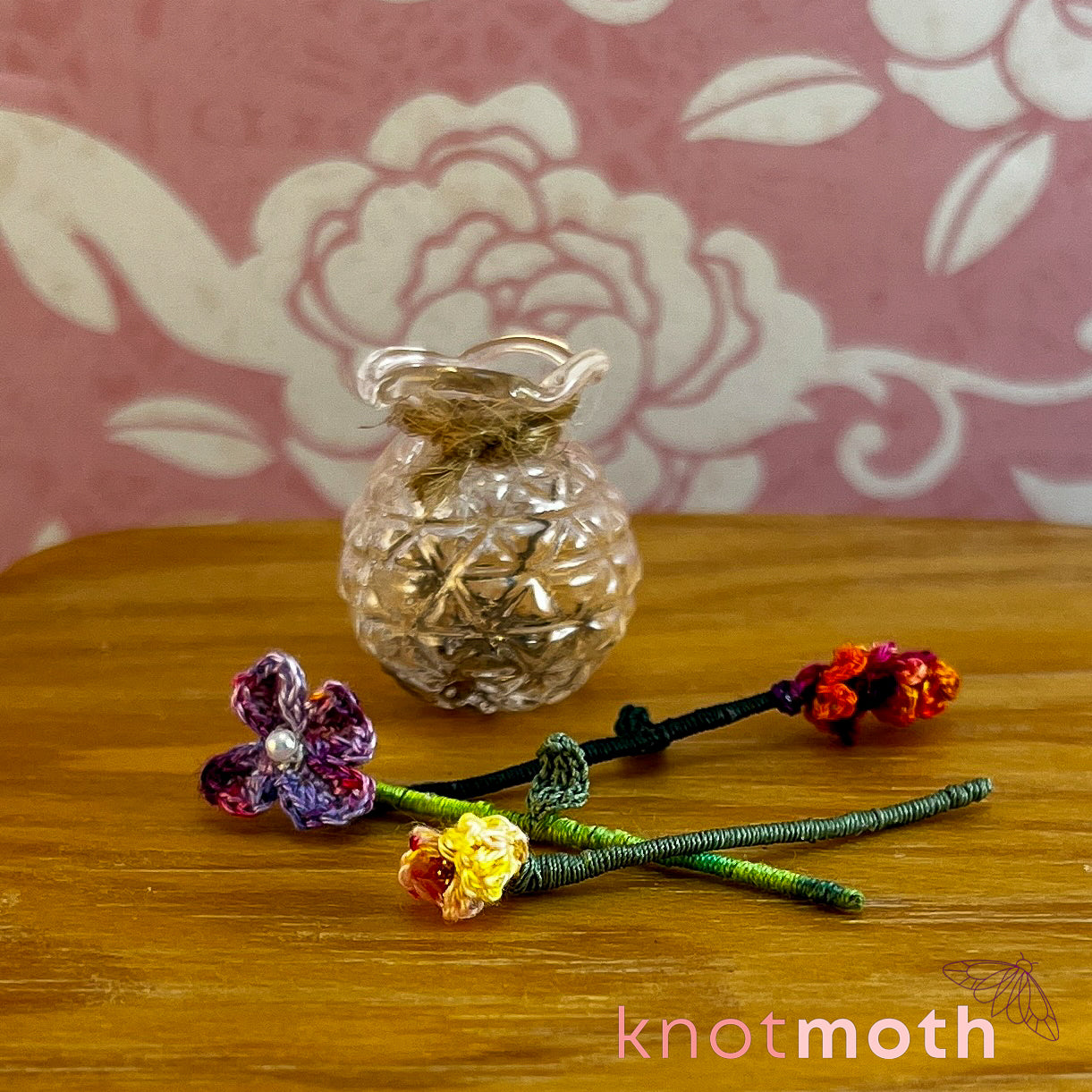 Brown Crochet Flower Bouquet